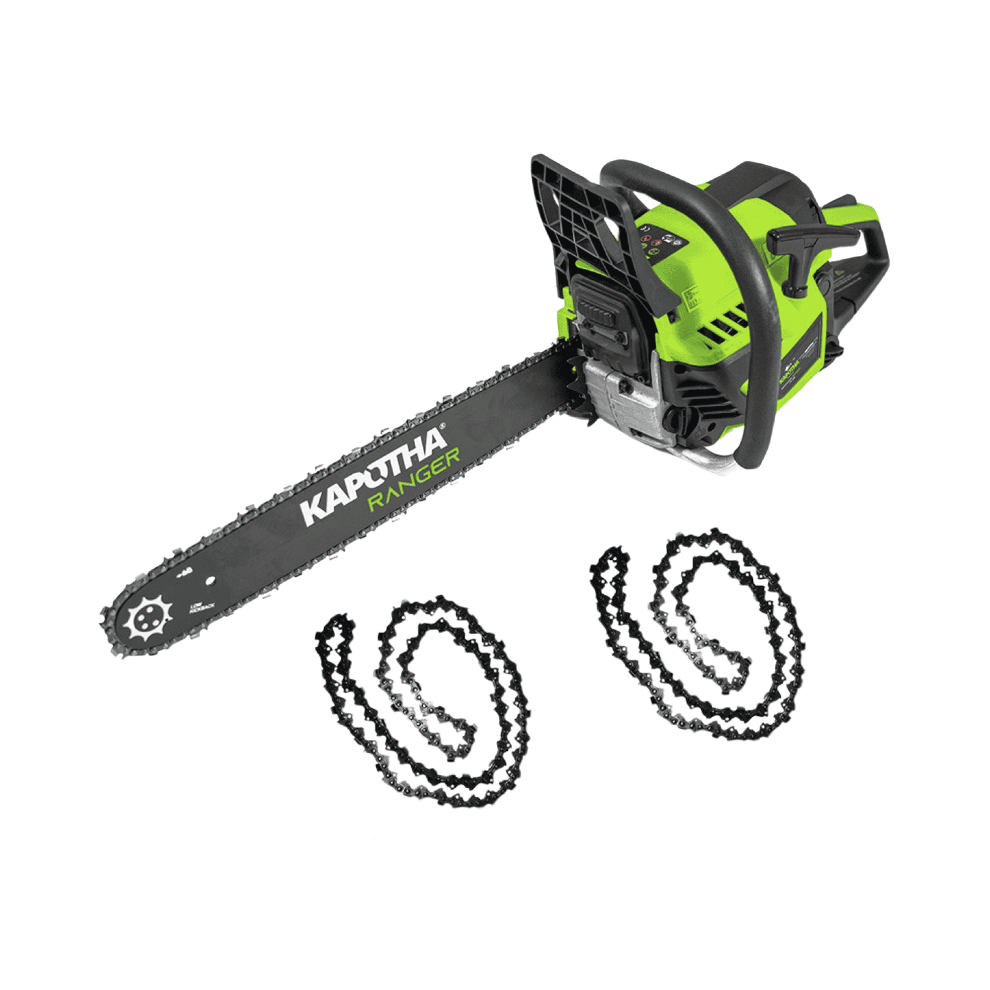 Motosierra Gasolina 58cc 3cv 50cm + 2 cadenas extras- Kapotha Ranger